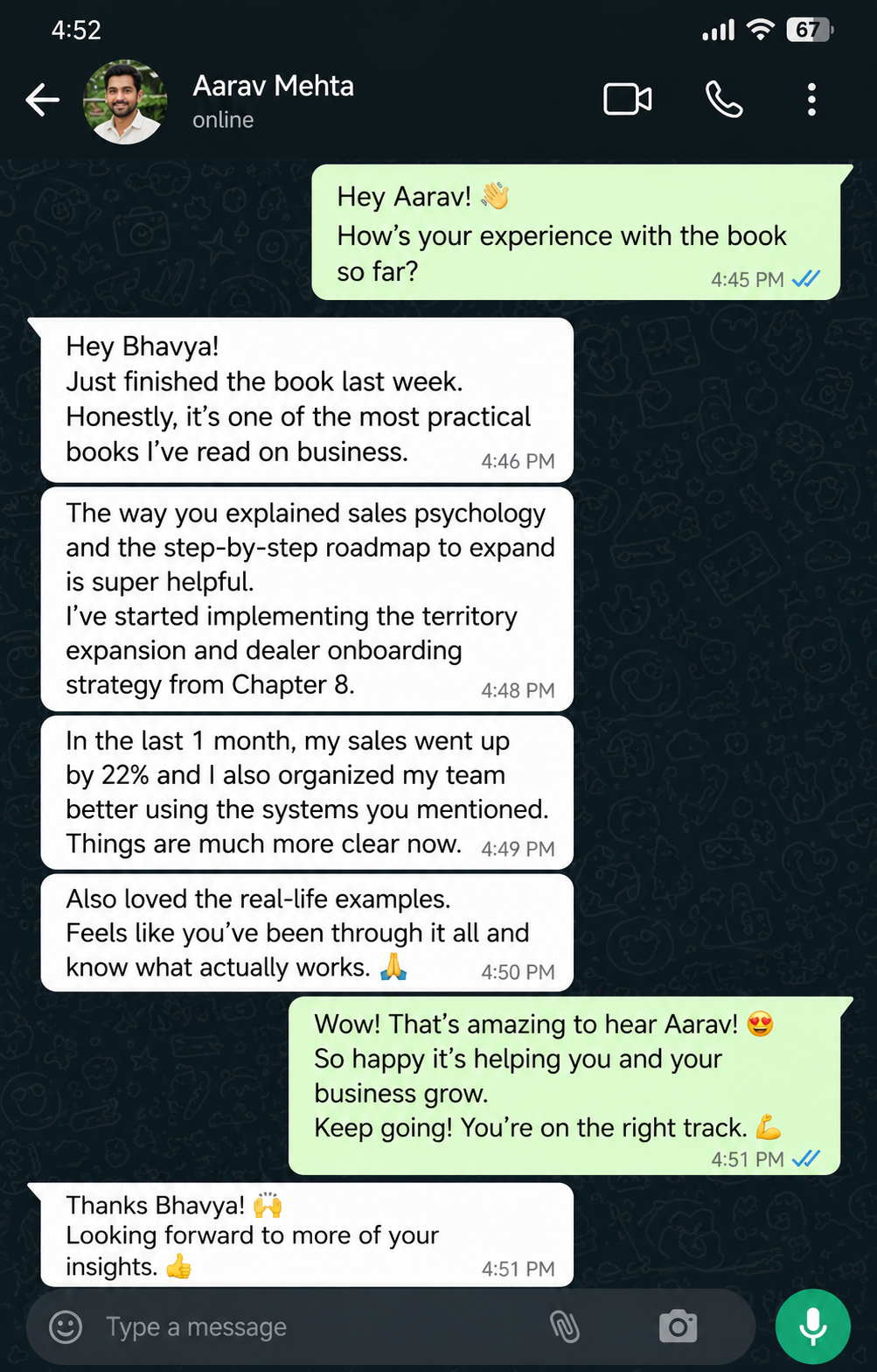 WhatsApp testimonial screenshot 3
