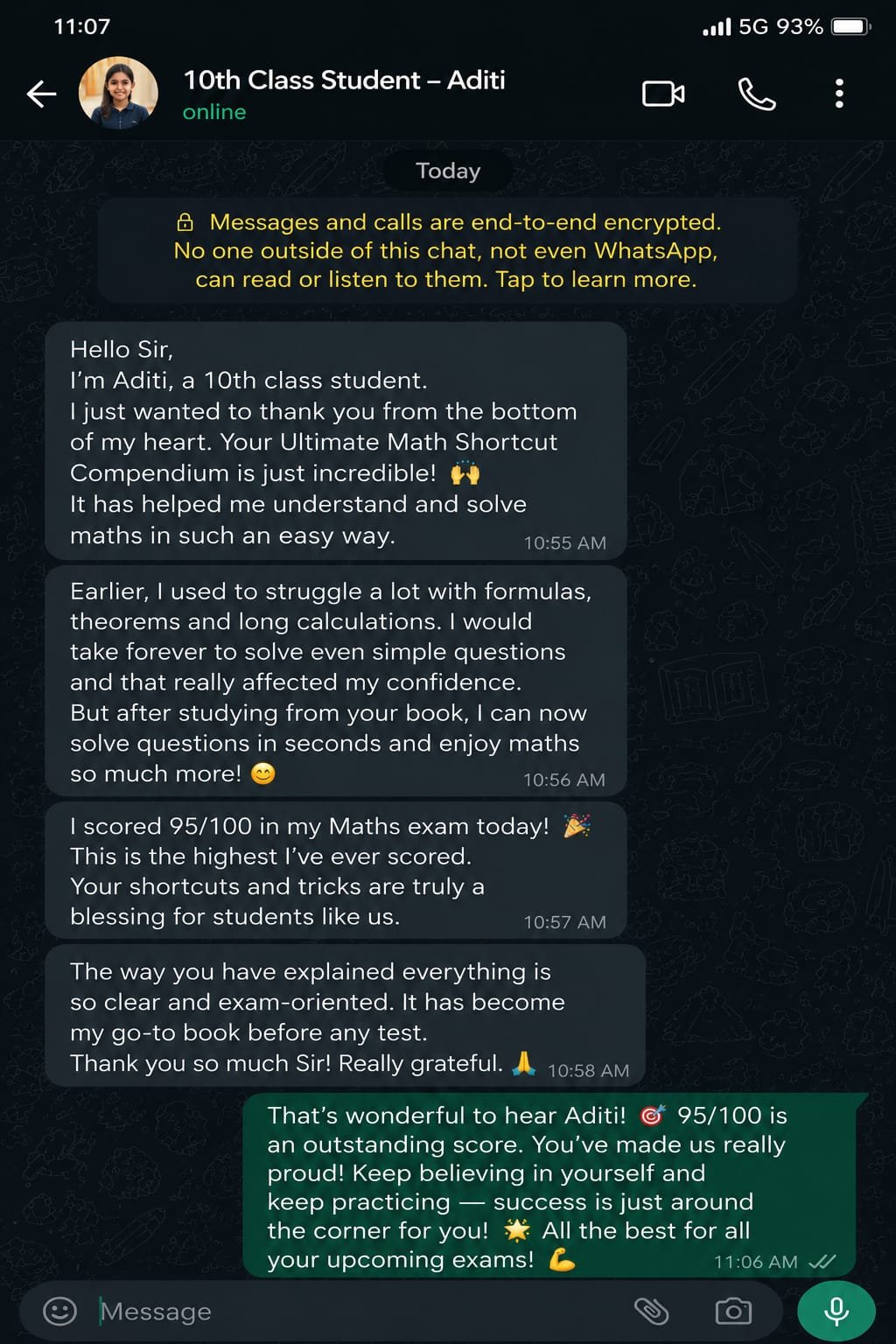 Student review screenshot 1