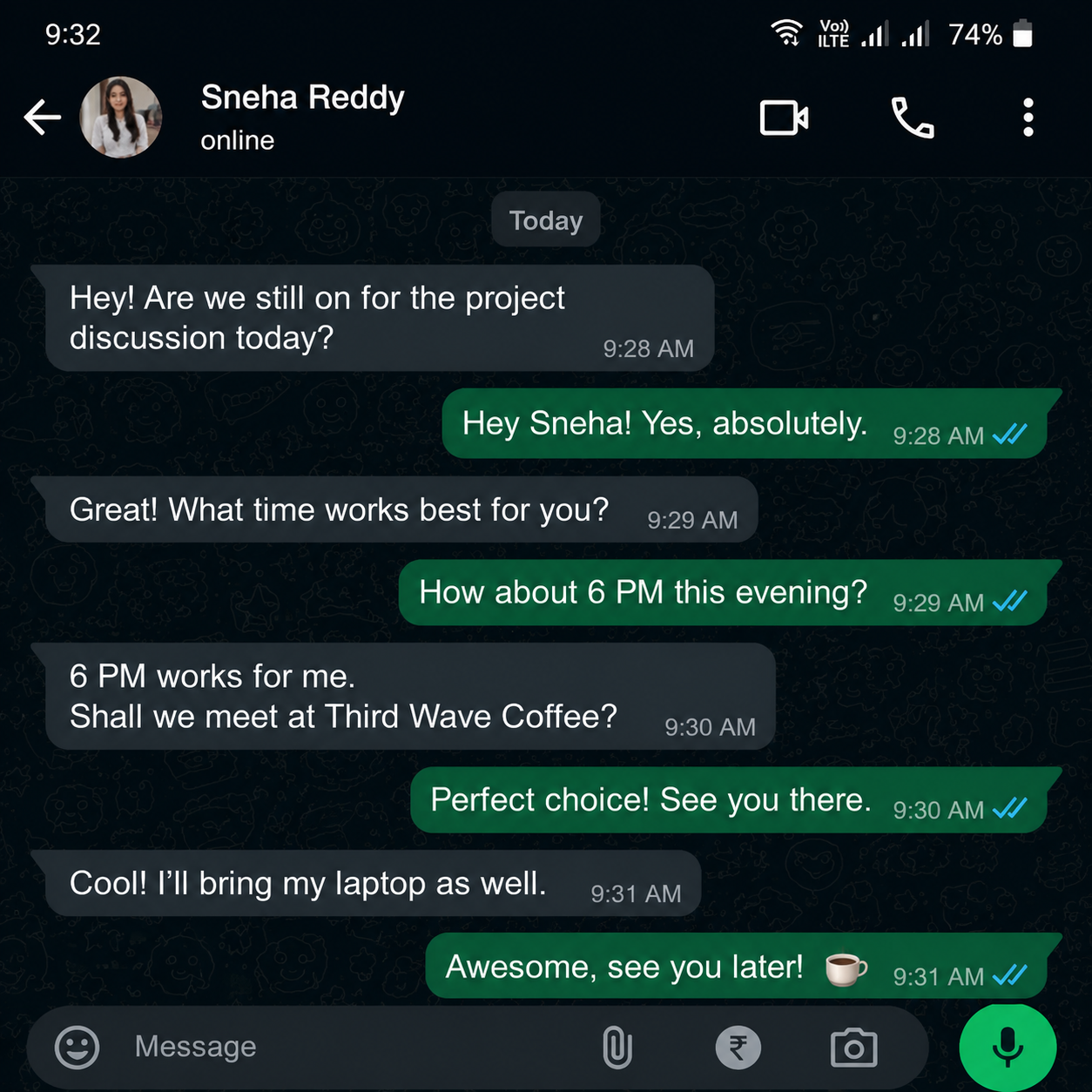 WhatsApp testimonial 1
