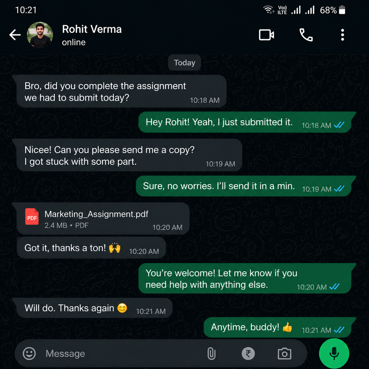 WhatsApp testimonial 4